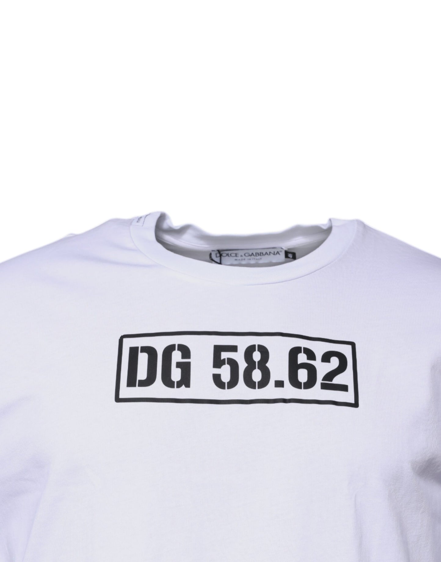 Dolce & Gabbana White DG Logo Cotton Crew Neck T-shirt by Dolce & Gabbana