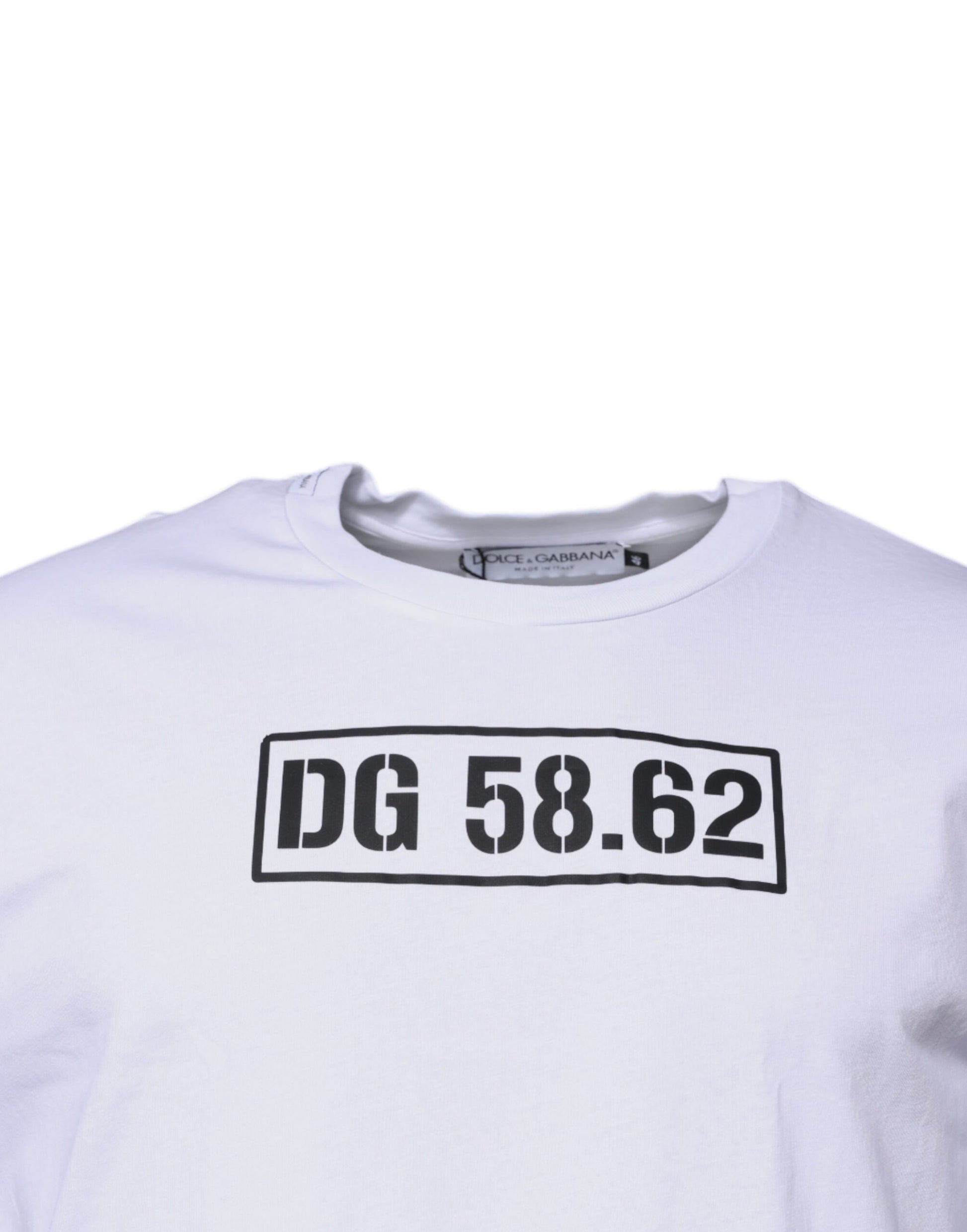 Dolce & Gabbana White DG Logo Cotton Crew Neck T-shirt by Dolce & Gabbana