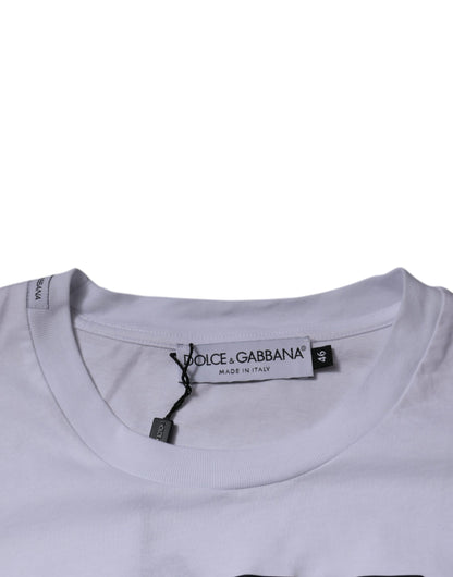 Dolce & Gabbana White DG Logo Cotton Crew Neck T-shirt by Dolce & Gabbana