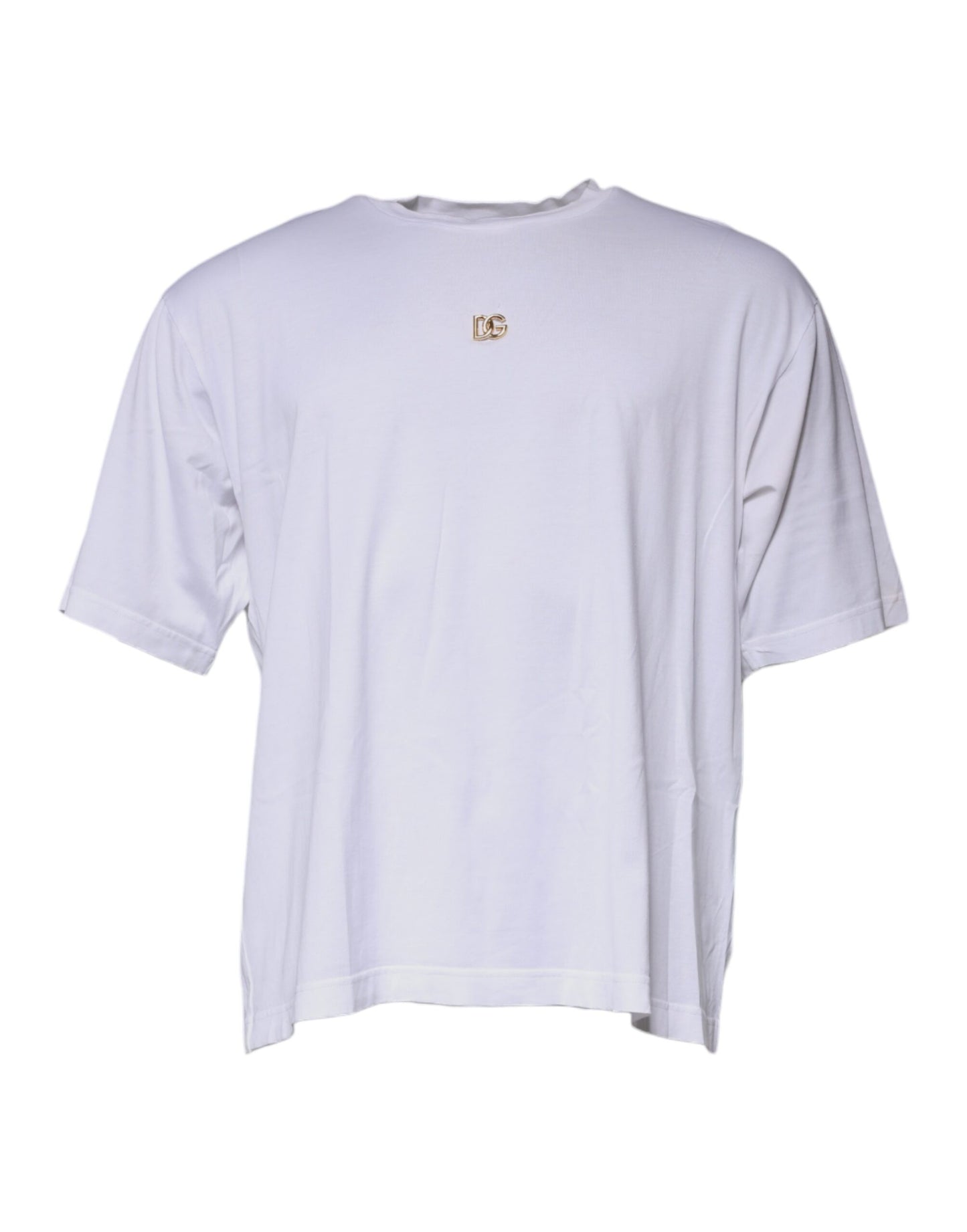 Dolce & Gabbana White DG Logo Crew Neck Short Sleeve T-shirt by Dolce & Gabbana