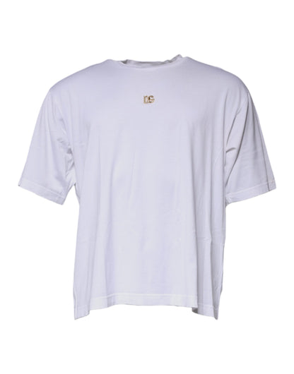 Dolce & Gabbana White DG Logo Crew Neck Short Sleeve T-shirt by Dolce & Gabbana
