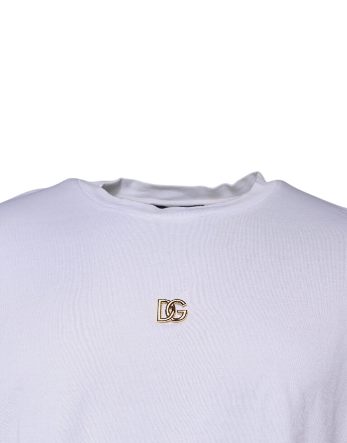 Dolce & Gabbana White DG Logo Crew Neck Short Sleeve T-shirt by Dolce & Gabbana