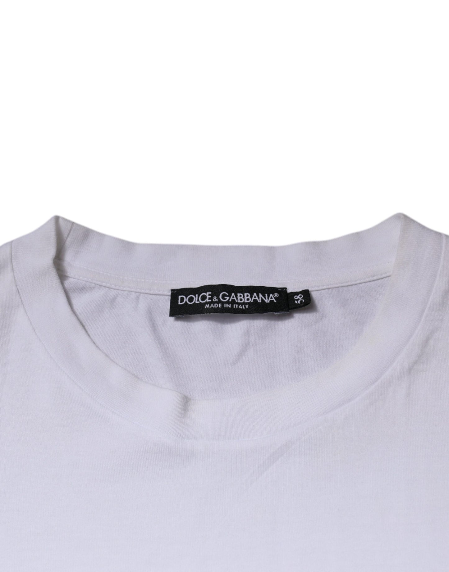 Dolce & Gabbana White DG Logo Crew Neck Short Sleeve T-shirt by Dolce & Gabbana