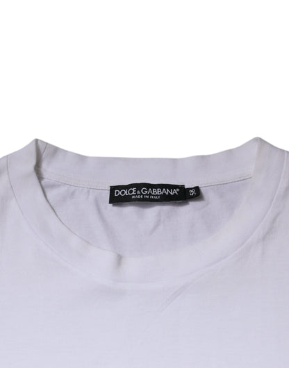 Dolce & Gabbana White DG Logo Crew Neck Short Sleeve T-shirt by Dolce & Gabbana