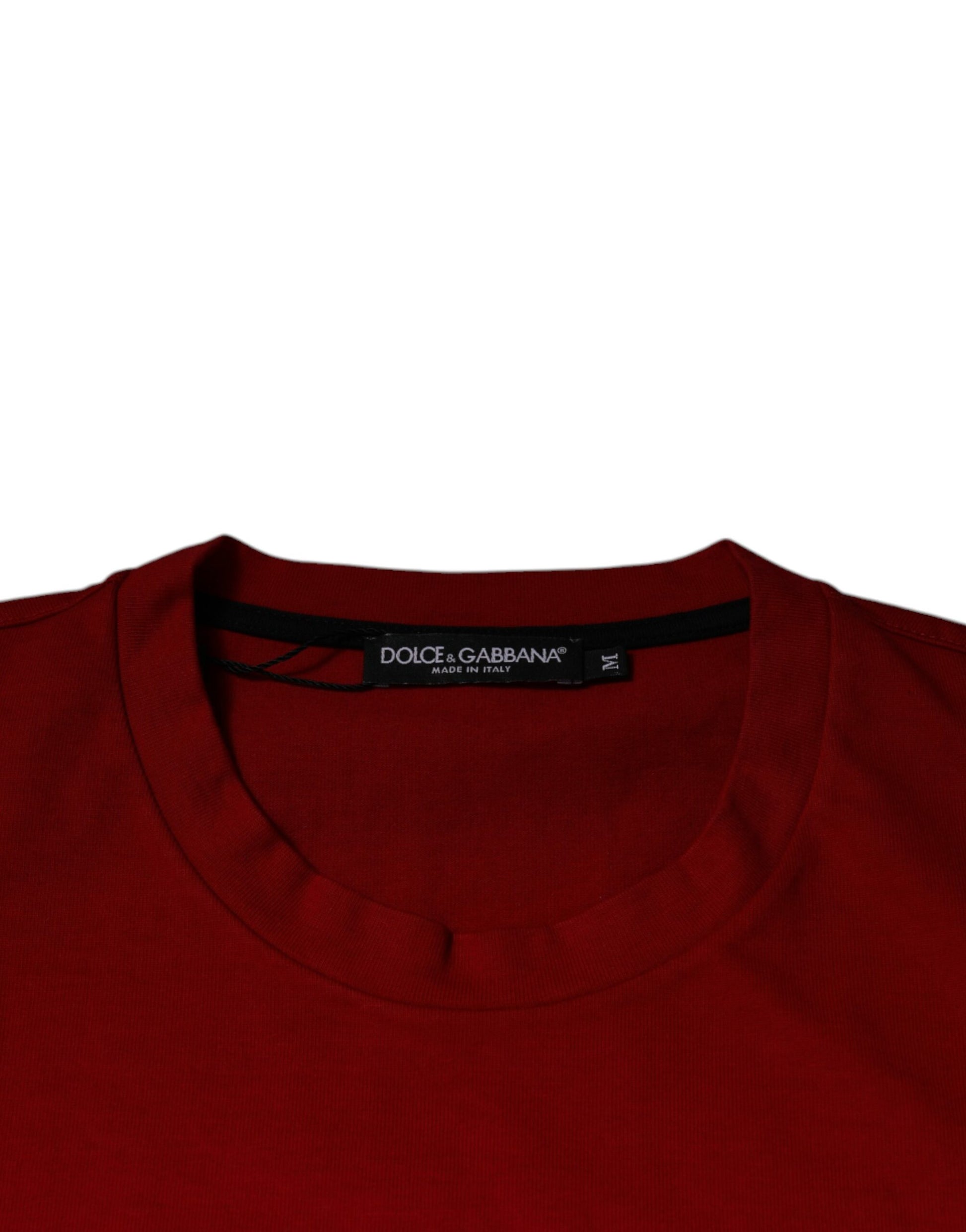 Dolce & Gabbana Red DG Eye Cotton Crew Neck T-shirt by Dolce & Gabbana