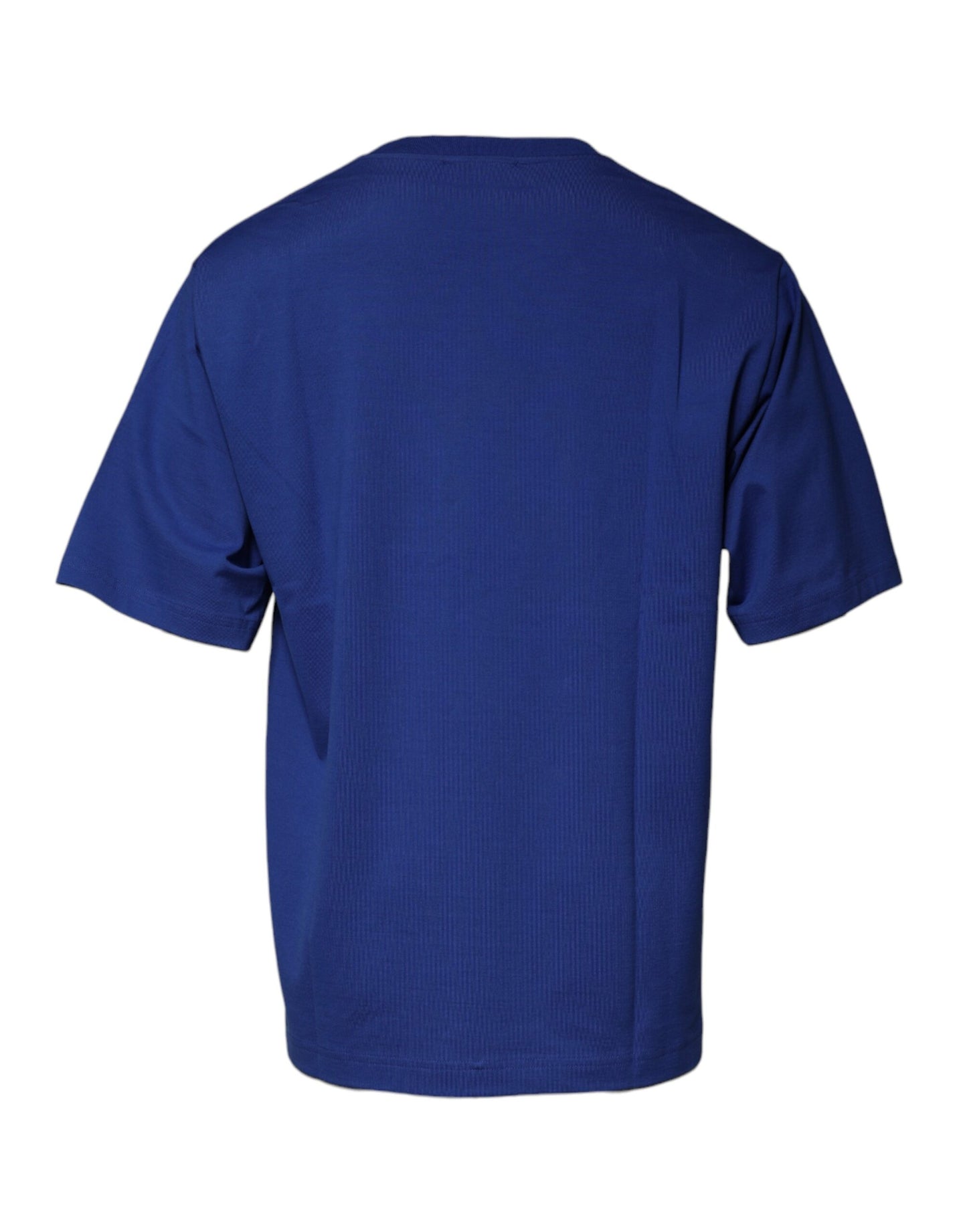 Dolce & Gabbana Blue Logo Print Cotton Men Crew Neck T-shirt by Dolce & Gabbana