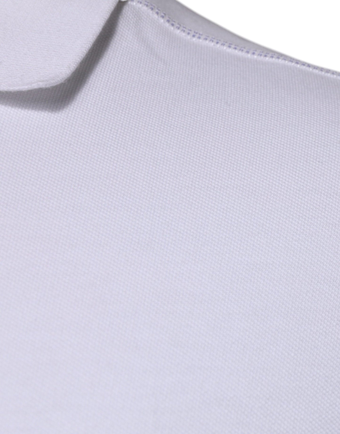 Dolce & Gabbana White Cotton Logo Plaque Collared Polo T-shirt by Dolce & Gabbana