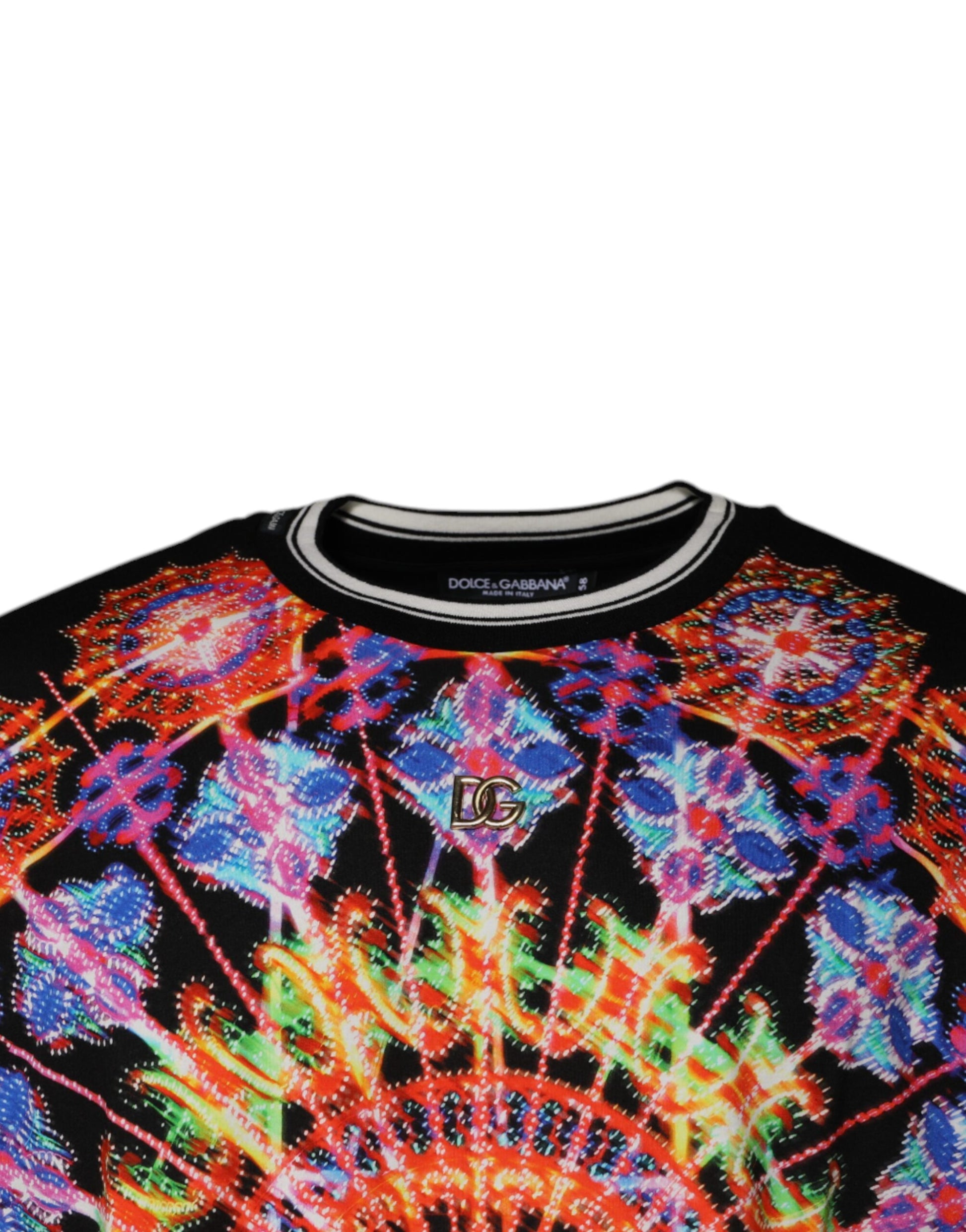 Dolce & Gabbana Multicolor Kaleidoscope Men Short Sleeves T-shirt by Dolce & Gabbana