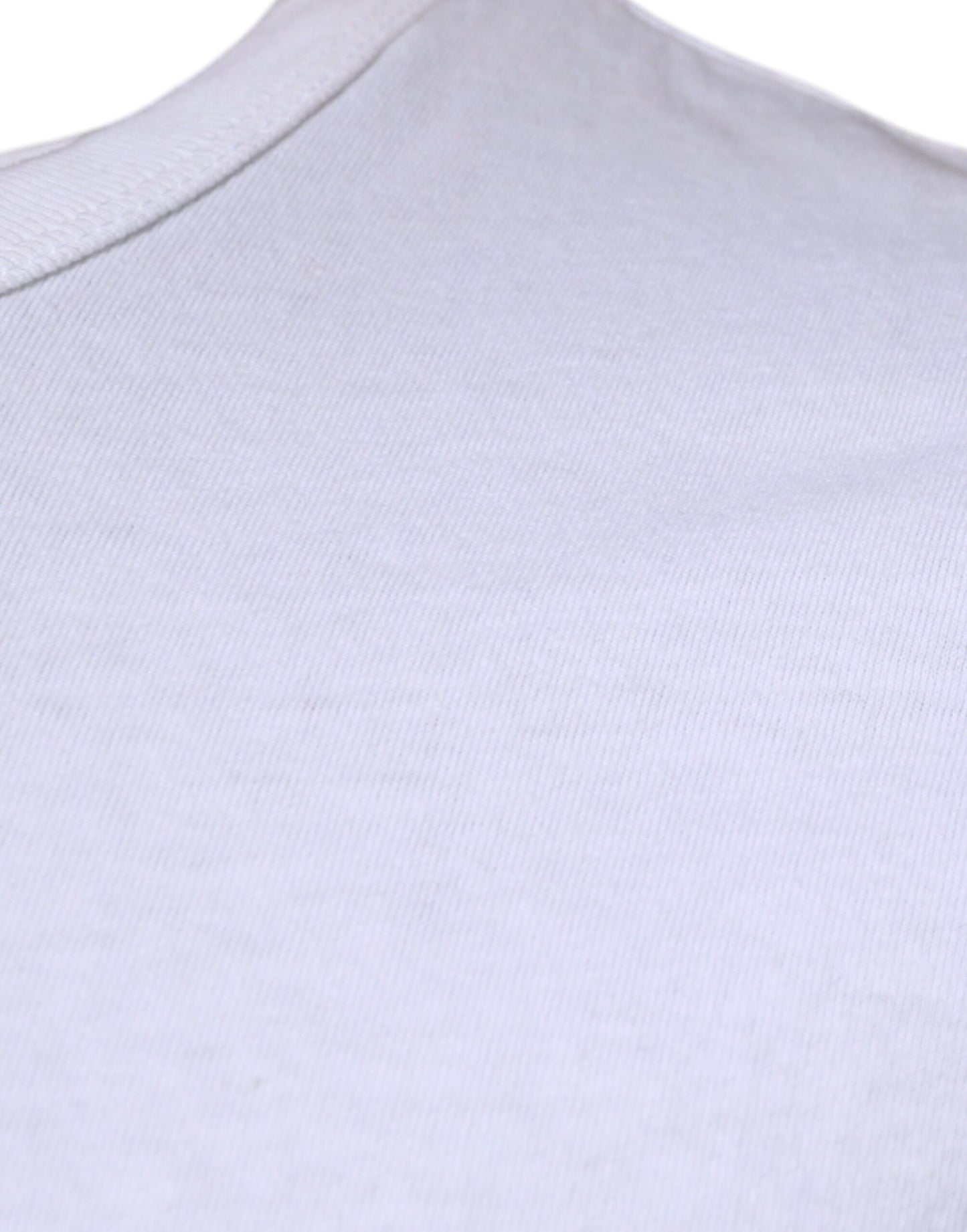 Dolce & Gabbana White Stripes Crew Neck Short Sleeves T-shirt by Dolce & Gabbana