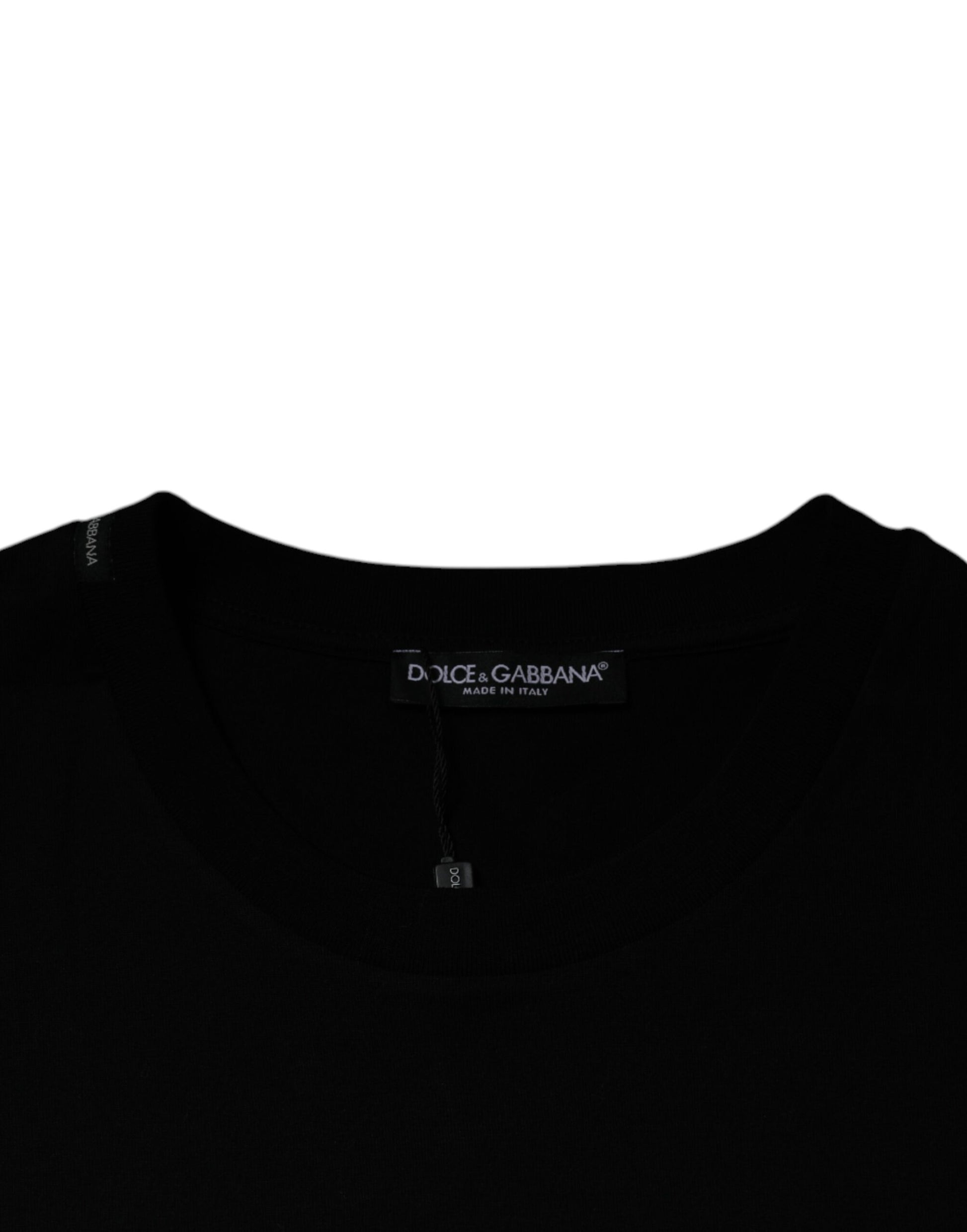 Dolce & Gabbana Black Crew Neck Short Sleeve T-shirt by Dolce & Gabbana