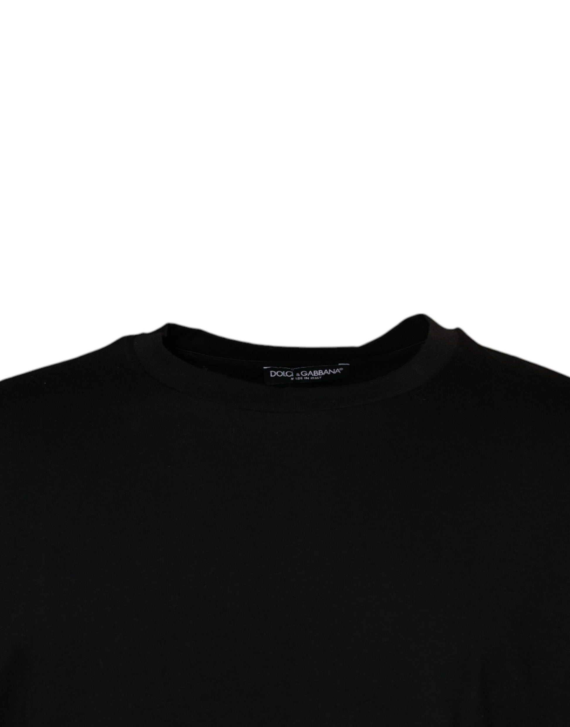Dolce & Gabbana Black Crew Neck Short Sleeve T-shirt by Dolce & Gabbana