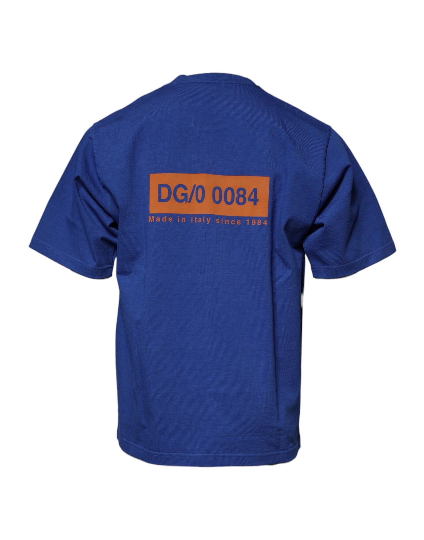 Dolce & Gabbana Blue Graphic Print Cotton Crew Neck T-shirt by Dolce & Gabbana