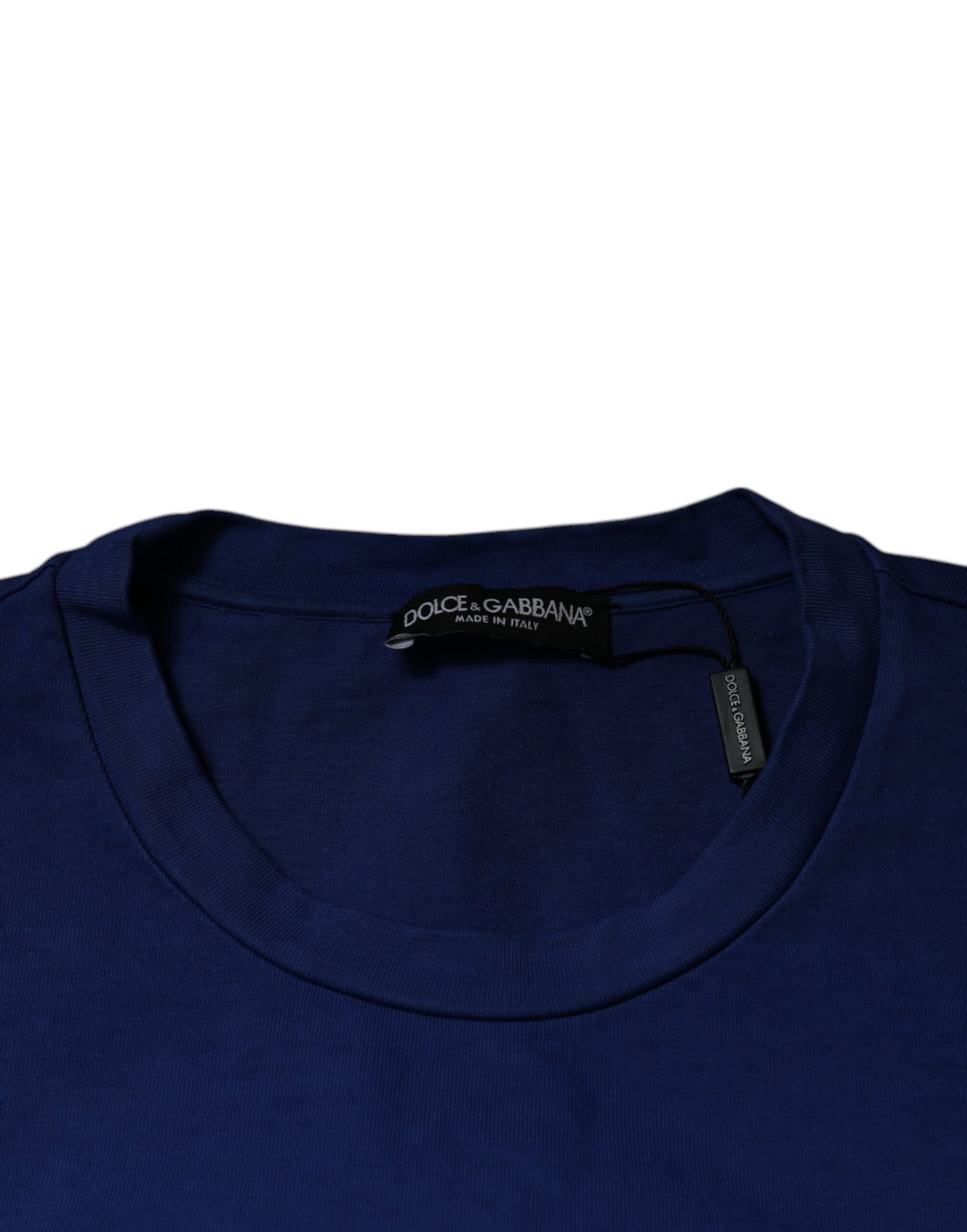 Dolce & Gabbana Blue Graphic Print Cotton Crew Neck T-shirt by Dolce & Gabbana