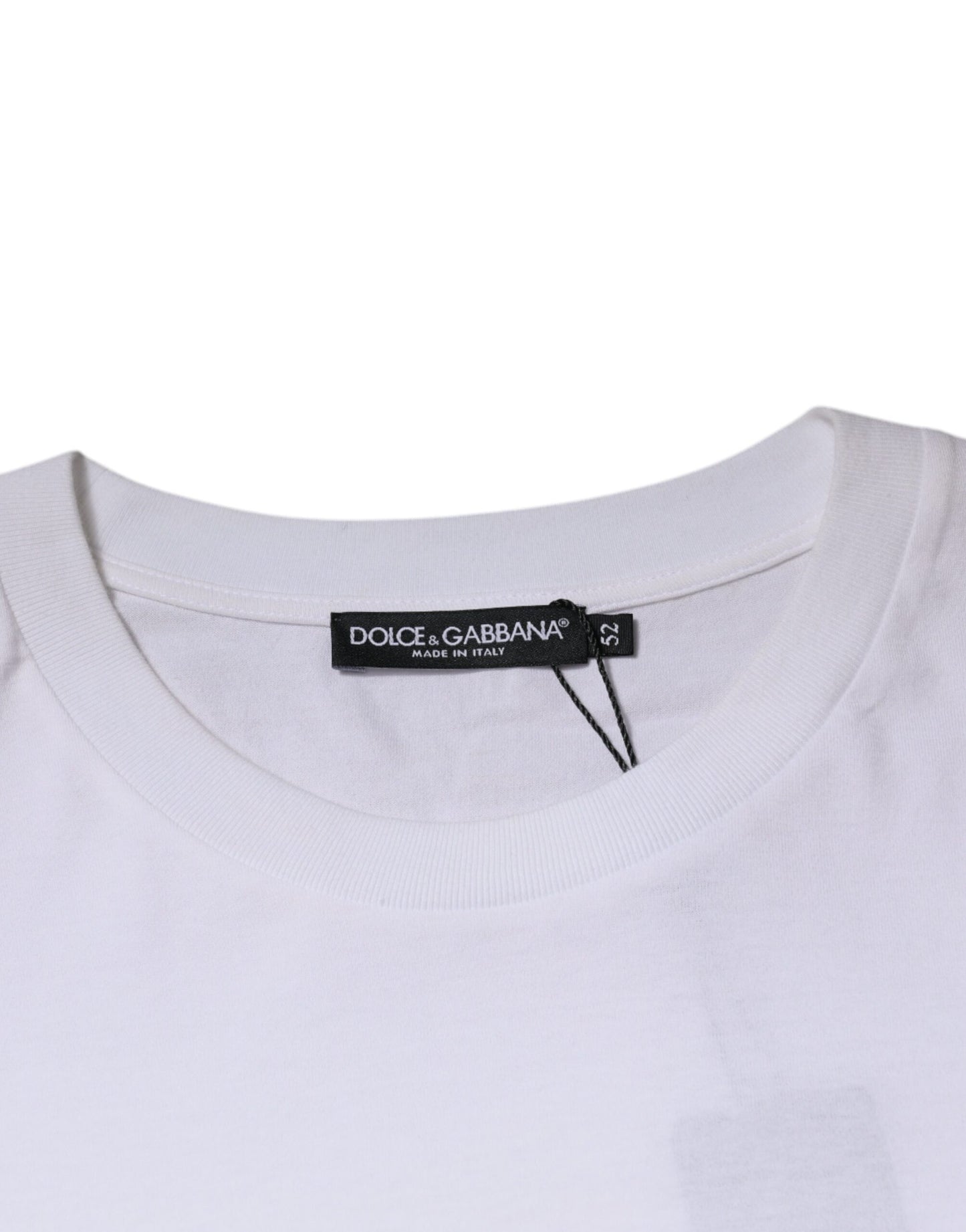 Dolce & Gabbana White DG Milano Cotton Crew Neck T-shirt by Dolce & Gabbana