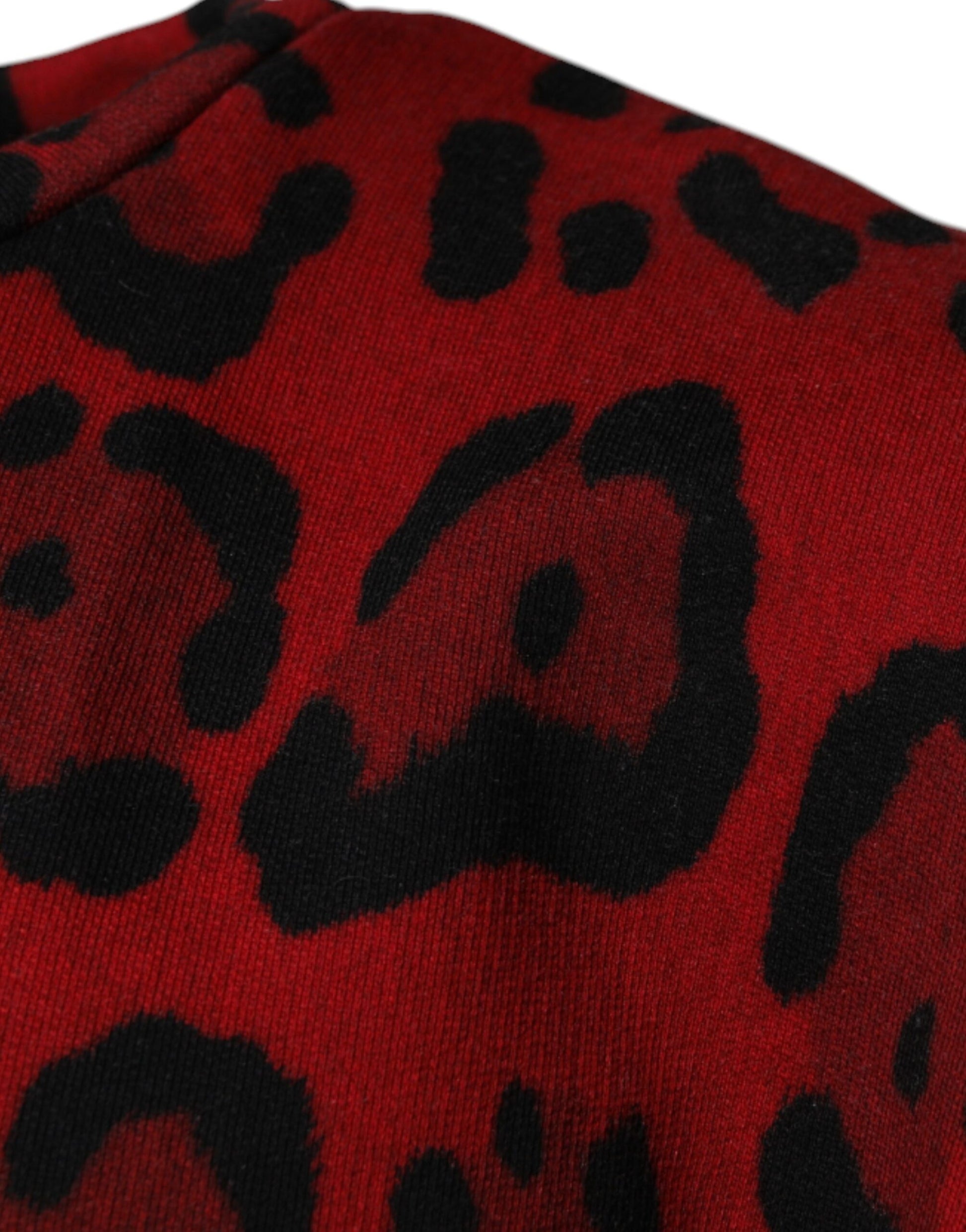 Dolce & Gabbana Red Leopard Print Cotton Sleeveless T-shirt by Dolce & Gabbana