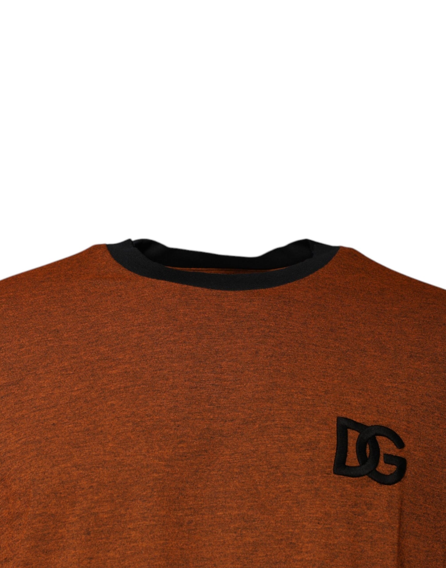Dolce & Gabbana Brown DG Logo Cotton Crew Neck T-shirt by Dolce & Gabbana