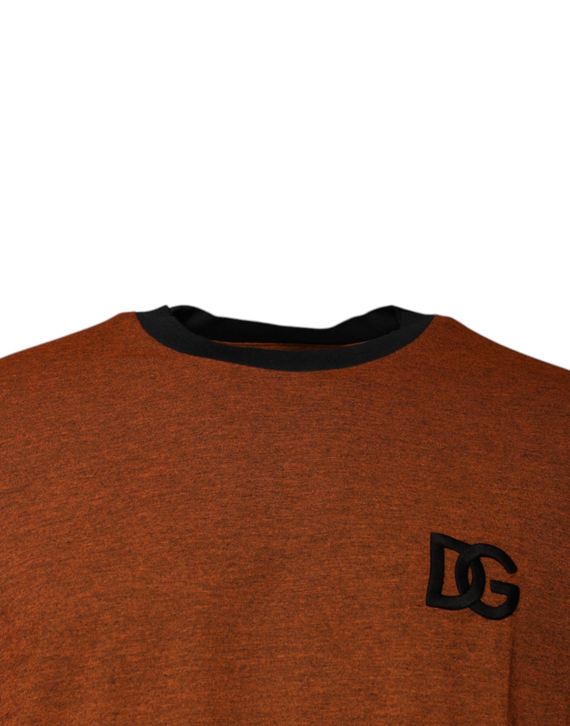 Dolce & Gabbana Brown DG Logo Cotton Crew Neck T-shirt by Dolce & Gabbana