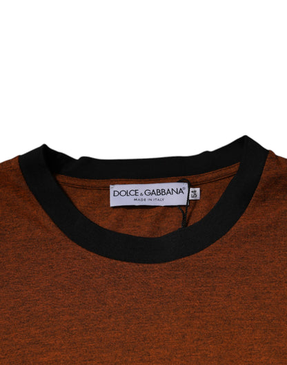 Dolce & Gabbana Brown DG Logo Cotton Crew Neck T-shirt by Dolce & Gabbana
