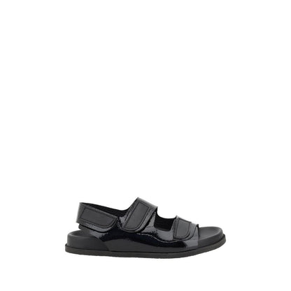 Pedro García Dinka Leather Sandals With Velcro - Brown