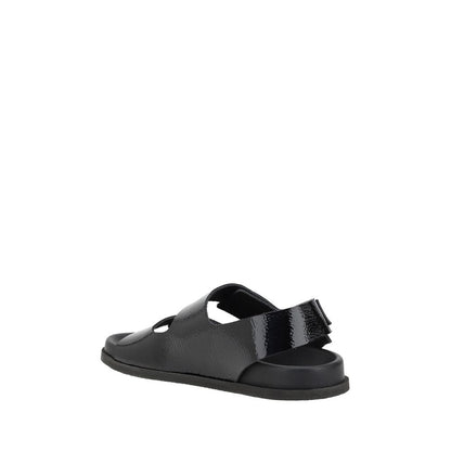 Pedro García Dinka Leather Sandals With Velcro - Brown