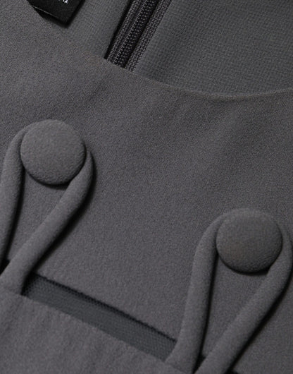 Emporio Armani Gray Round Neck Sleeveless A-line Mini Dress by Emporio Armani