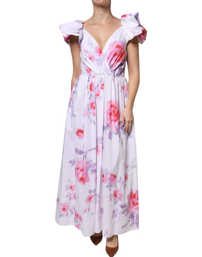 Philosophy White Floral Cotton Maxi Dress by Philosophy