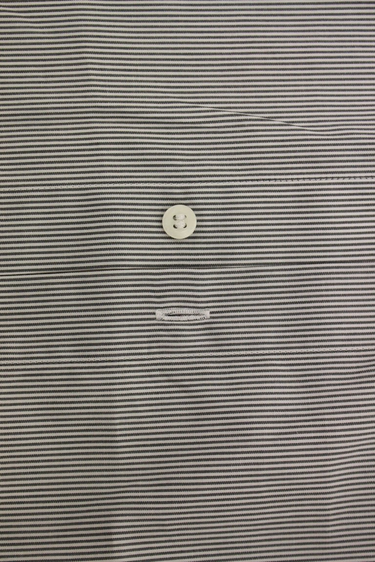 GF Ferre Gray Striped Cotton Casual Shirt by GF Ferre