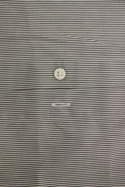 GF Ferre Gray Striped Cotton Casual Shirt by GF Ferre