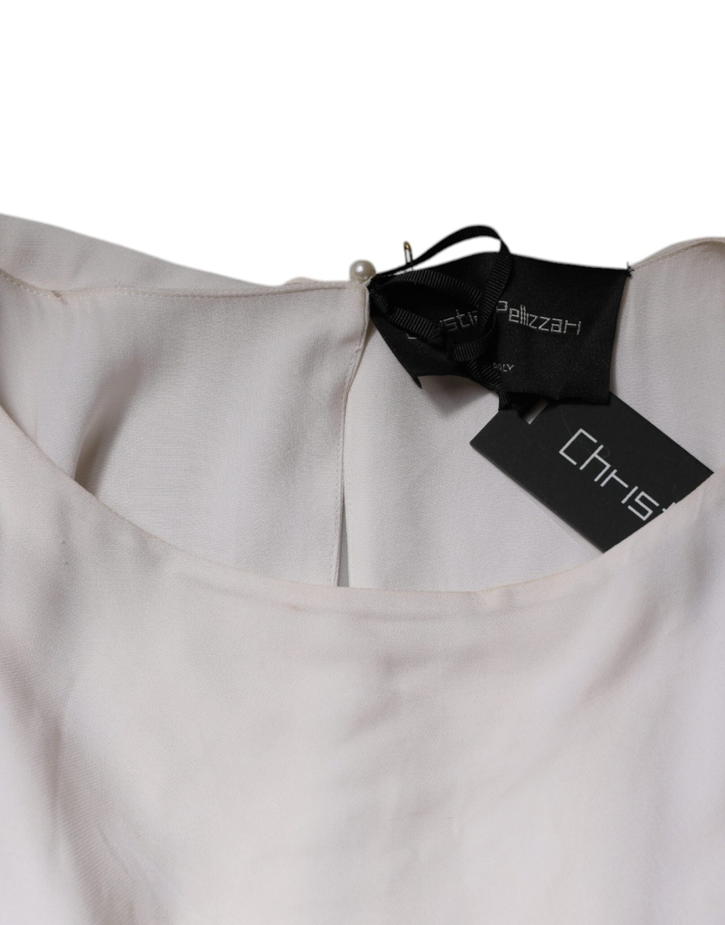 Christian Pellizzari Off White Embellished Long Maxi Dress by Christian Pellizzari