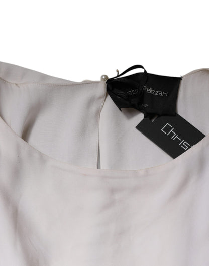 Christian Pellizzari Off White Embellished Long Maxi Dress by Christian Pellizzari