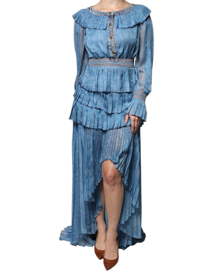 Philosophy Blue Layered Long Sleeve Dress by Philosophy