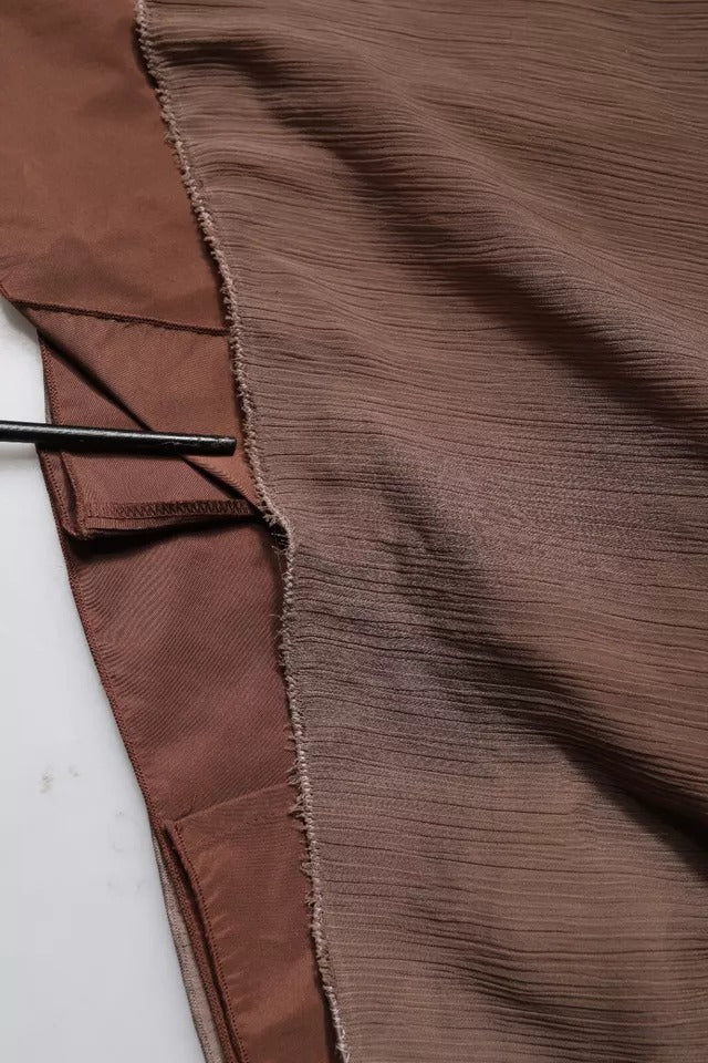 Peserico Brown Sleeveless Deep V-neck A-line Long Maxi Dress by Peserico