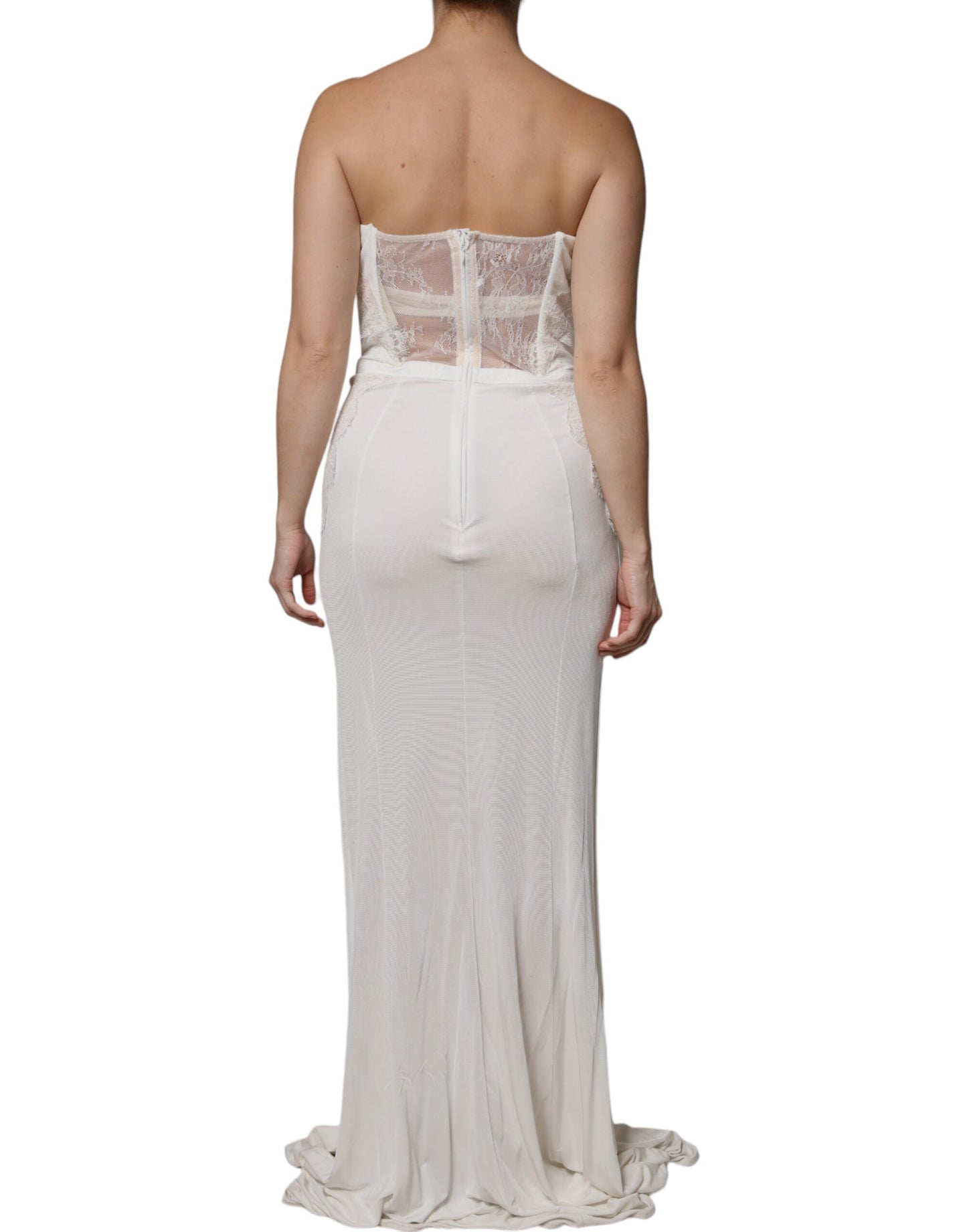 Elisabetta Franchi White Strapless Bustier Mermaid Gown Dress by Elisabetta Franchi