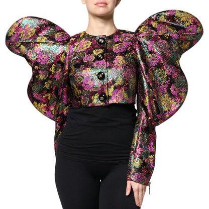 Veste courte en jacquard floral multicolore Dolce &amp; Gabbana