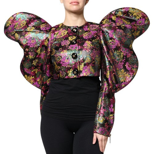 Veste courte en jacquard floral multicolore Dolce &amp; Gabbana