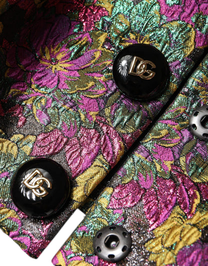 Veste courte en jacquard floral multicolore Dolce &amp; Gabbana