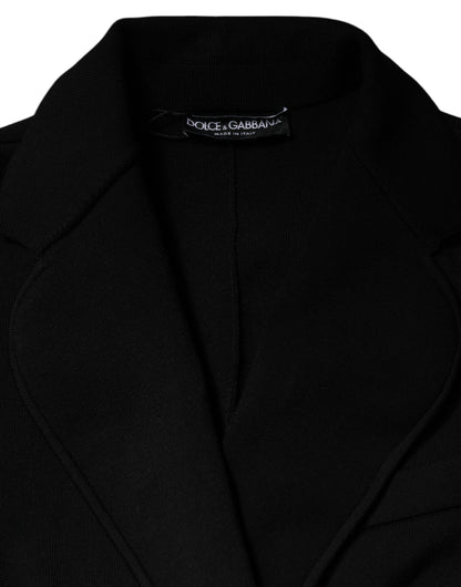 Veste blazer simple boutonnage en viscose noire Dolce &amp; Gabbana