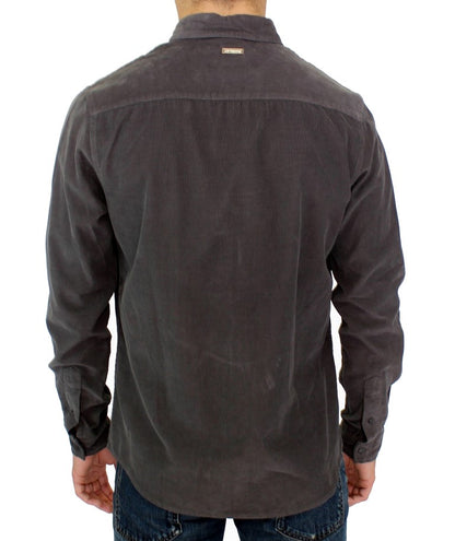 GF Ferre Green Button Front Cotton Casual Shirt by GF Ferre
