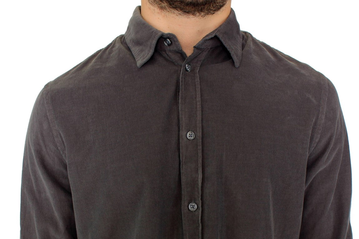 GF Ferre Green Button Front Cotton Casual Shirt by GF Ferre