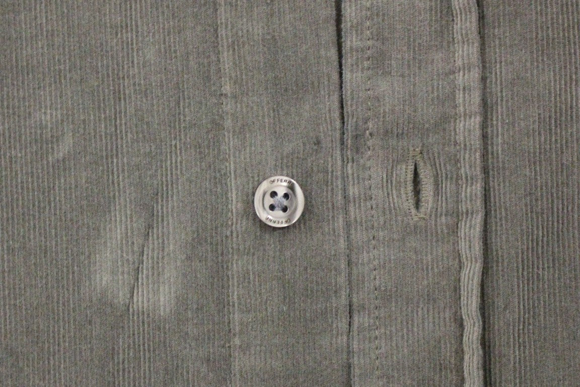 GF Ferre Green Button Front Cotton Casual Shirt by GF Ferre