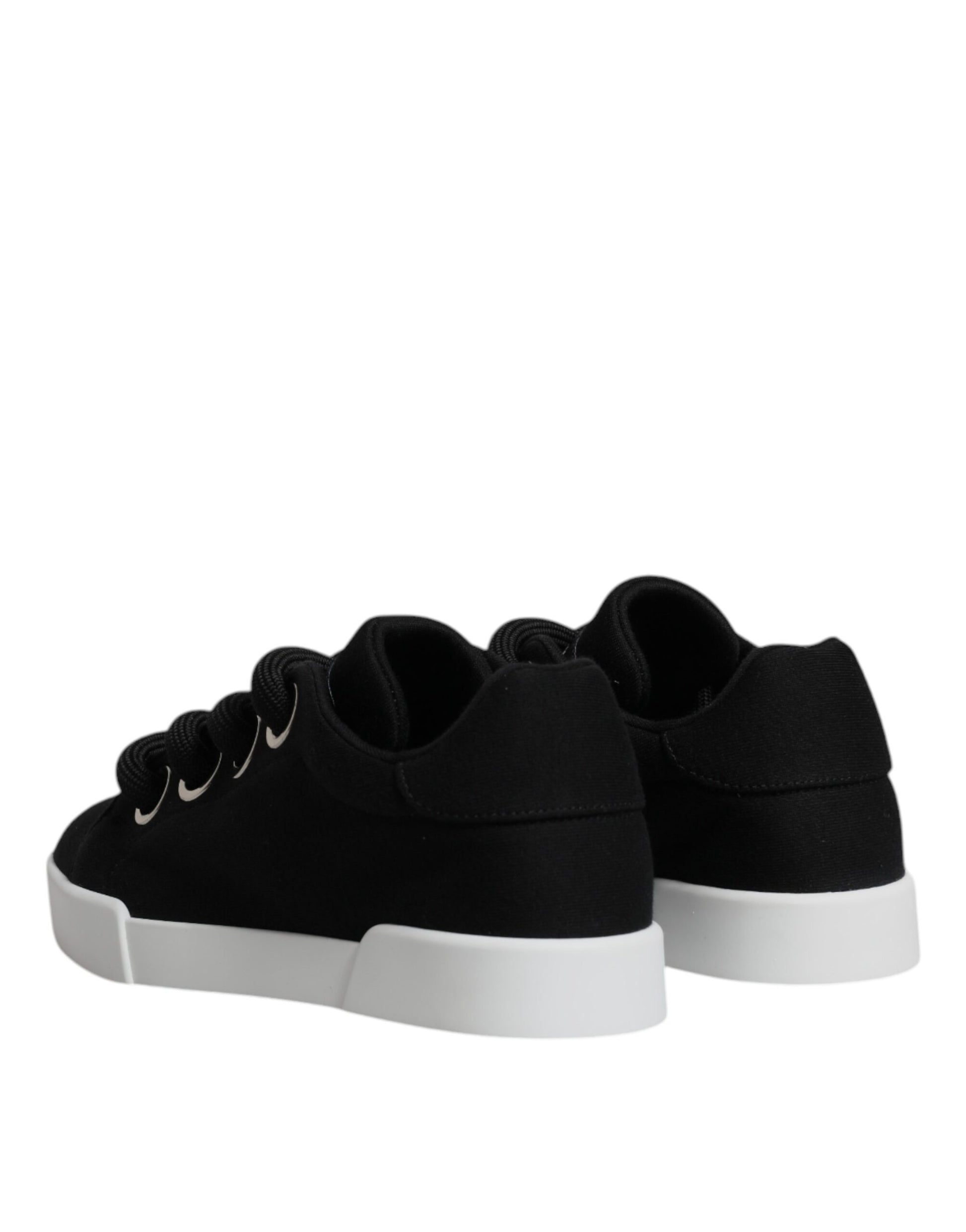 Dolce & Gabbana Black Portofino Low Top Sneakers Shoes by Dolce & Gabbana