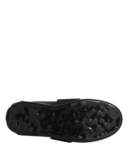 Dolce & Gabbana Black D&G AMORE Low Top Sneakers Shoes by Dolce & Gabbana