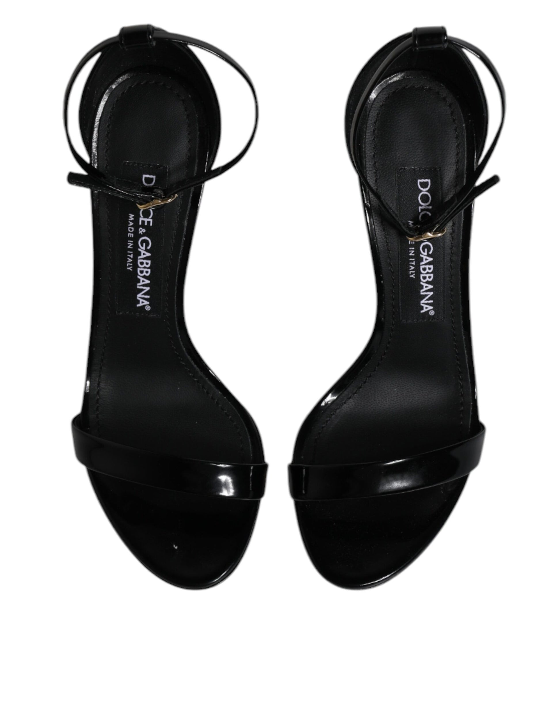 Dolce & Gabbana Black KEIRA Heels Ankle Strap Sandals Shoes by Dolce & Gabbana