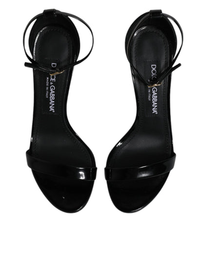 Dolce & Gabbana Black KEIRA Heels Ankle Strap Sandals Shoes by Dolce & Gabbana