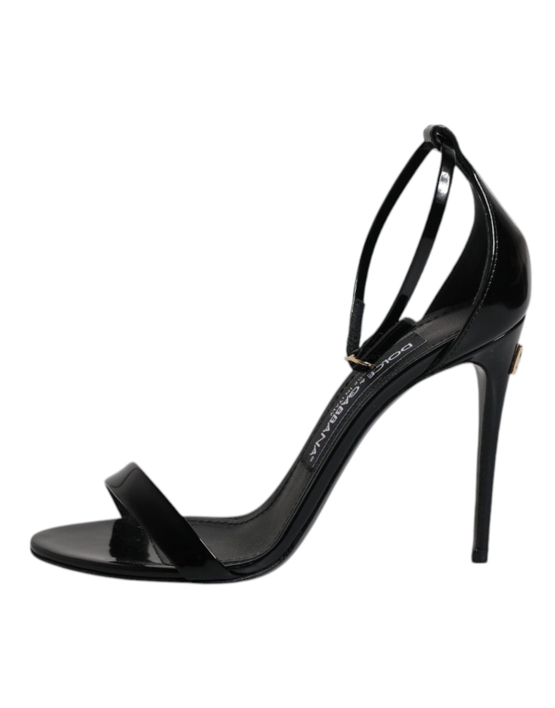 Dolce & Gabbana Black KEIRA Heels Ankle Strap Sandals Shoes by Dolce & Gabbana