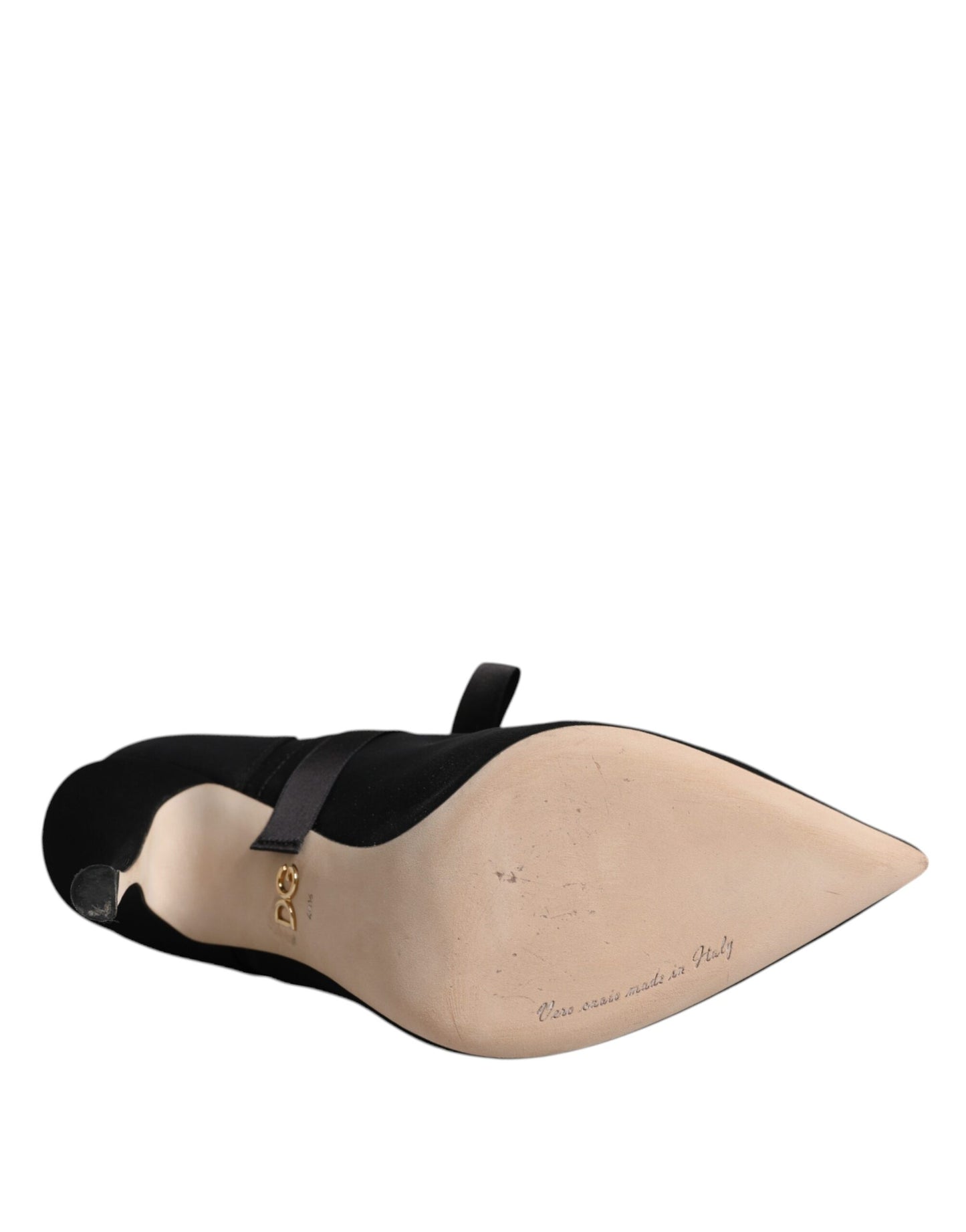 Dolce & Gabbana Black Stiletto Heels Mid Calf Boots Shoes by Dolce & Gabbana