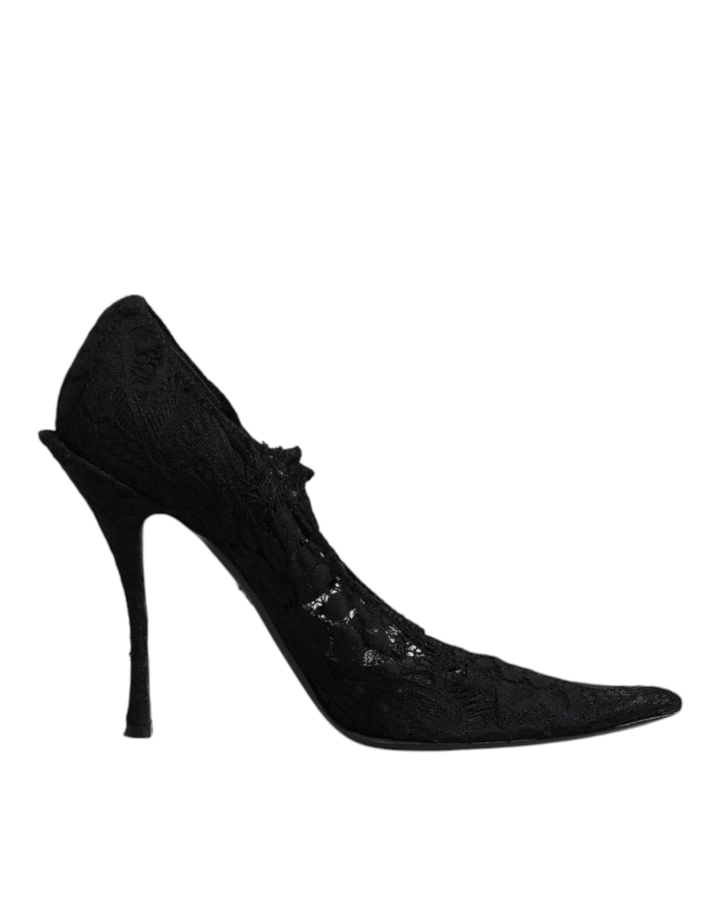 Escarpins Mary Jane en dentelle noire et cristaux Dolce &amp; Gabbana