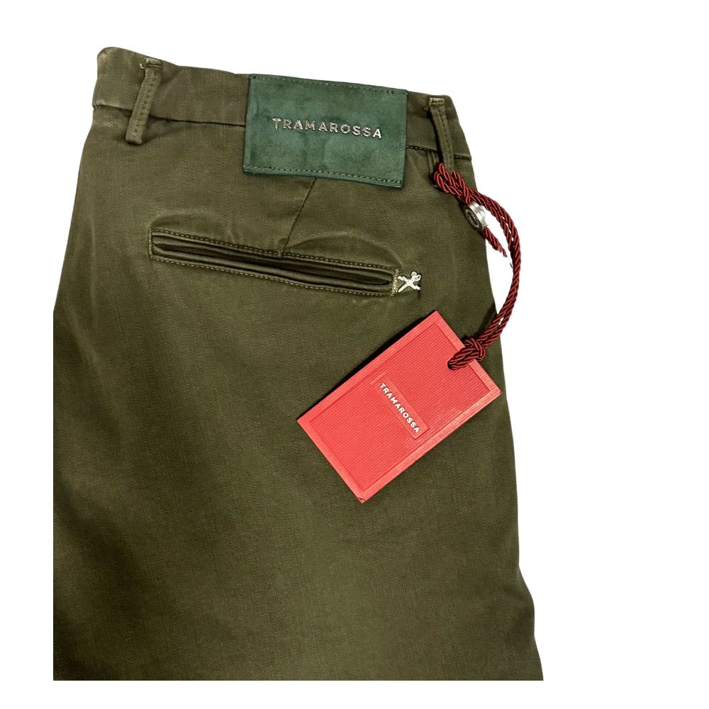 Tramarossa Green Cotton Jeans & Pant by Tramarossa