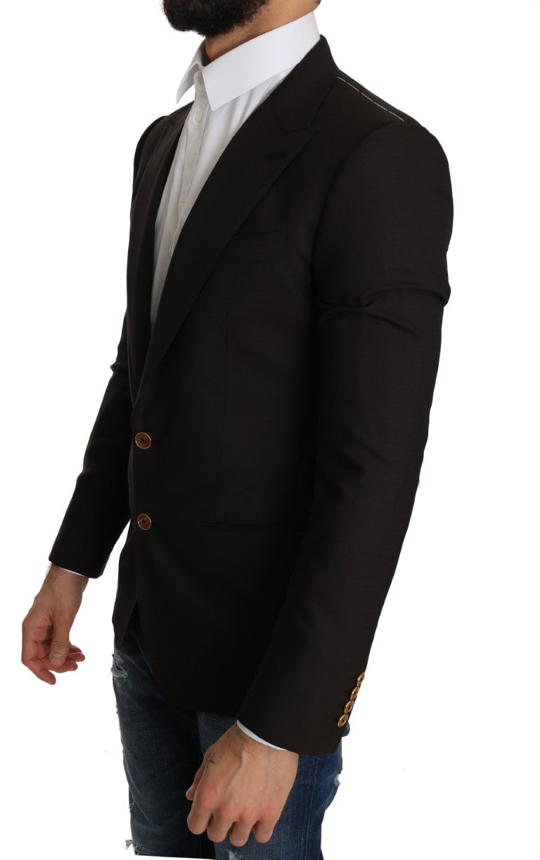 Dolce & Gabbana Brown Wool SICILIA Jacket Coat Blazer by Dolce & Gabbana
