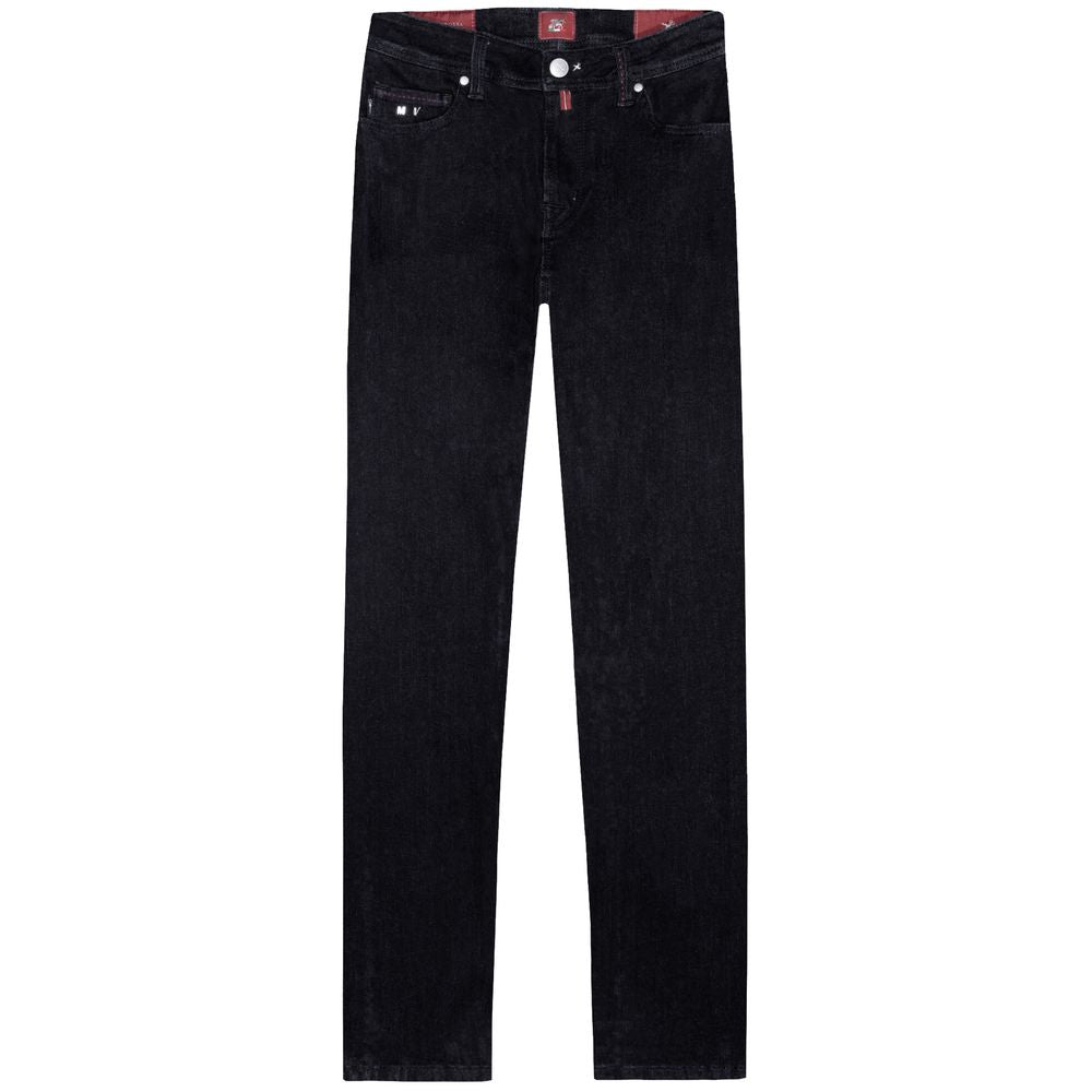 Tramarossa Black Cotton Jeans & Pant by Tramarossa